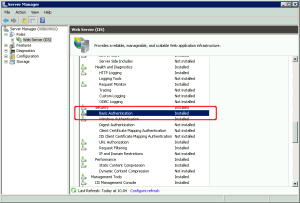 Installazione del componente Basic Authentication