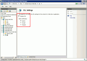 Impostazioni SSL per la cartella dei repository Git